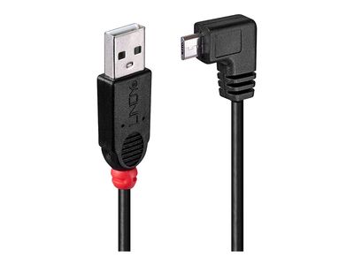 USB kabel LINDY Cromo Line, USB-A na Micro-USB B 90°, 50 cm-2