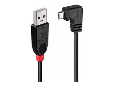 USB kabel LINDY Cromo Line, USB-A na Micro-USB B 90°, 50 cm-1