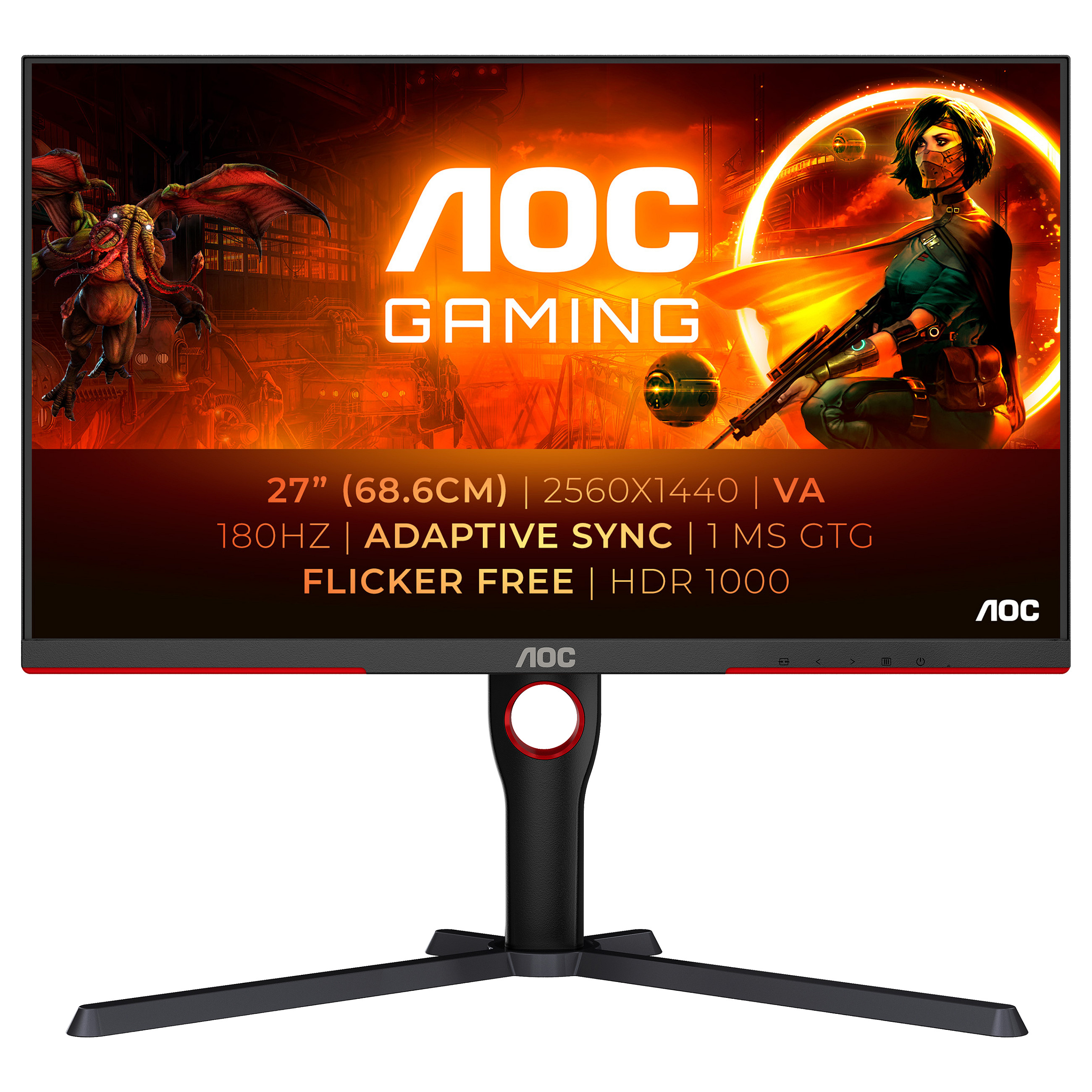 Led monitor AOC Gaming Q27G3XMN/BK  QHD  27" HDR-34