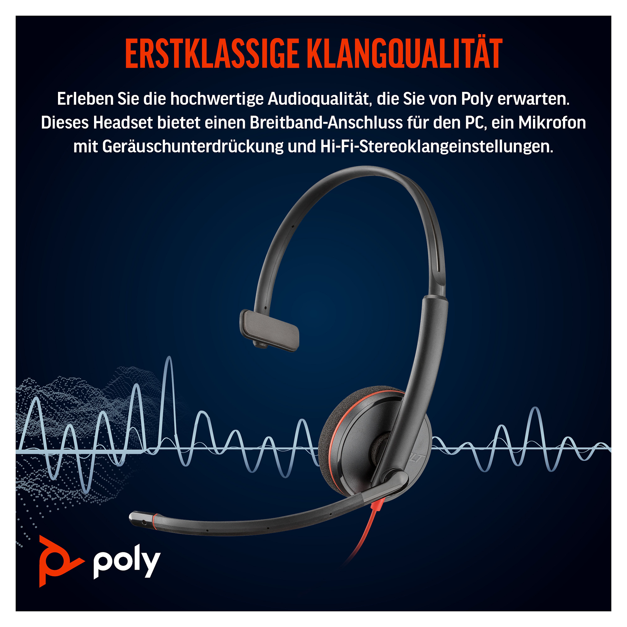 Slušalice HP Blackwire 3200 Series (UC, žične, razne opcije povezivanja)-5