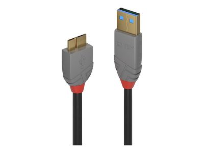 USB 3.2 kabel LINDY Anthra Line, USB-A na Micro-B, 0.5m-1