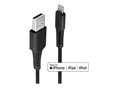 Kabel LINDY USB-A na Lightning (2m, MFi) bijela boja-2