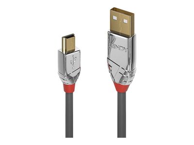 USB 2.0 kabel LINDY CROMO Line A/Mini-B M/M, 5m-1