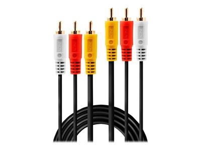 Kabel LINDY Premium kompozitni AV 3x RCA na 3x RCA (2 m)-0