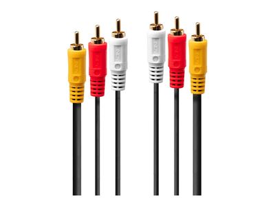 Kabel LINDY Premium kompozitni AV 3x RCA na 3x RCA (2 m)-1