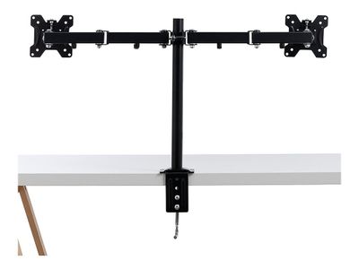 Nosač za 2 monitora LINDY s hvataljkom za stol (13"-27") crna boja-2