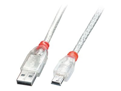 USB kabel LINDY Cromo Line, USB-A na Mini-B, 3m