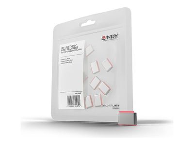 Bloker za USB-C portove LINDY (4 komada, narančasta boja, bez ključa)-1