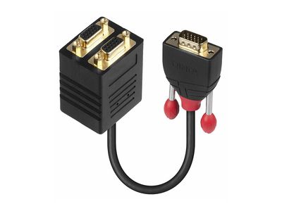 Kabel LINDY VGA razdjelnik 1x muški na 2x ženski, 18 cm-0