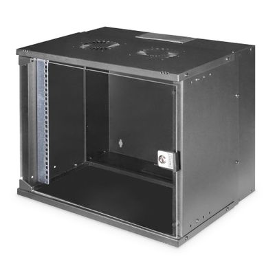 Rack DIGITUS SOHO PRO Series (9U, čelik, nosivost 60 kg, zidna montaža, zaključavanje)-2