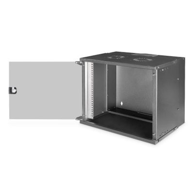 Rack DIGITUS SOHO PRO Series (9U, čelik, nosivost 60 kg, zidna montaža, zaključavanje)-0