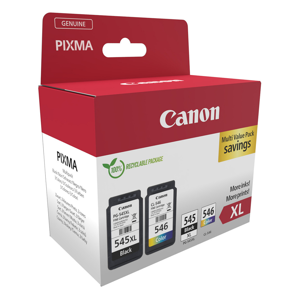Tinta za printer CANON PG-545XL/CL-546XL MultiPack (Crna XL, Boja XL, 50 listova foto papira)-3