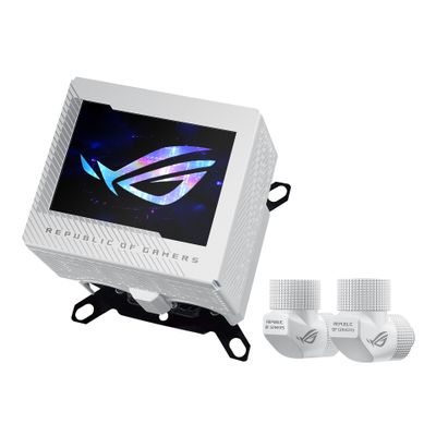Vodeni blok za procesor ASUS ROG RYUJIN III WB (3.5" LCD, bijela boja)-3