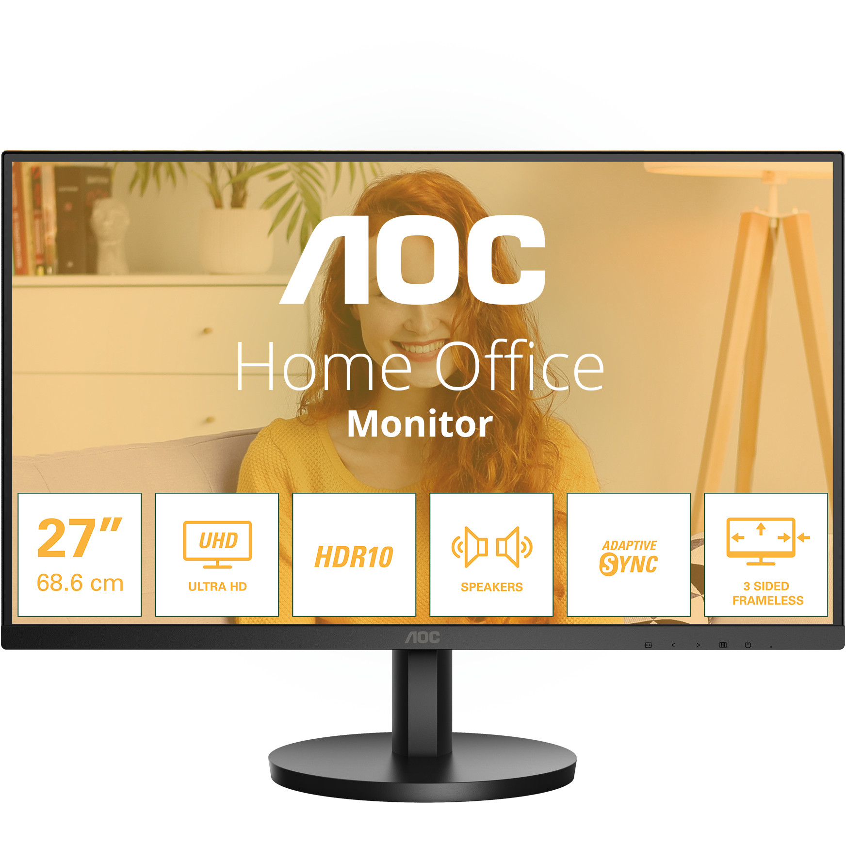 Monitor AOC U27B3A (27" IPS, 60Hz, 3840x2160 4K UHD) crni-9