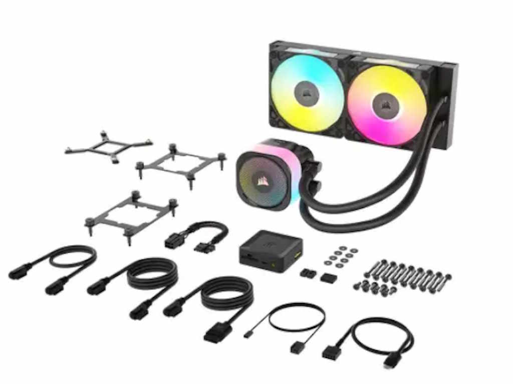 Hladnjak za procesor CORSAIR iCUE Link TITAN 240 RX RGB (AIO, 240 mm, RGB, LGA1700/LGA1851/AM4/AM5, crni)-4