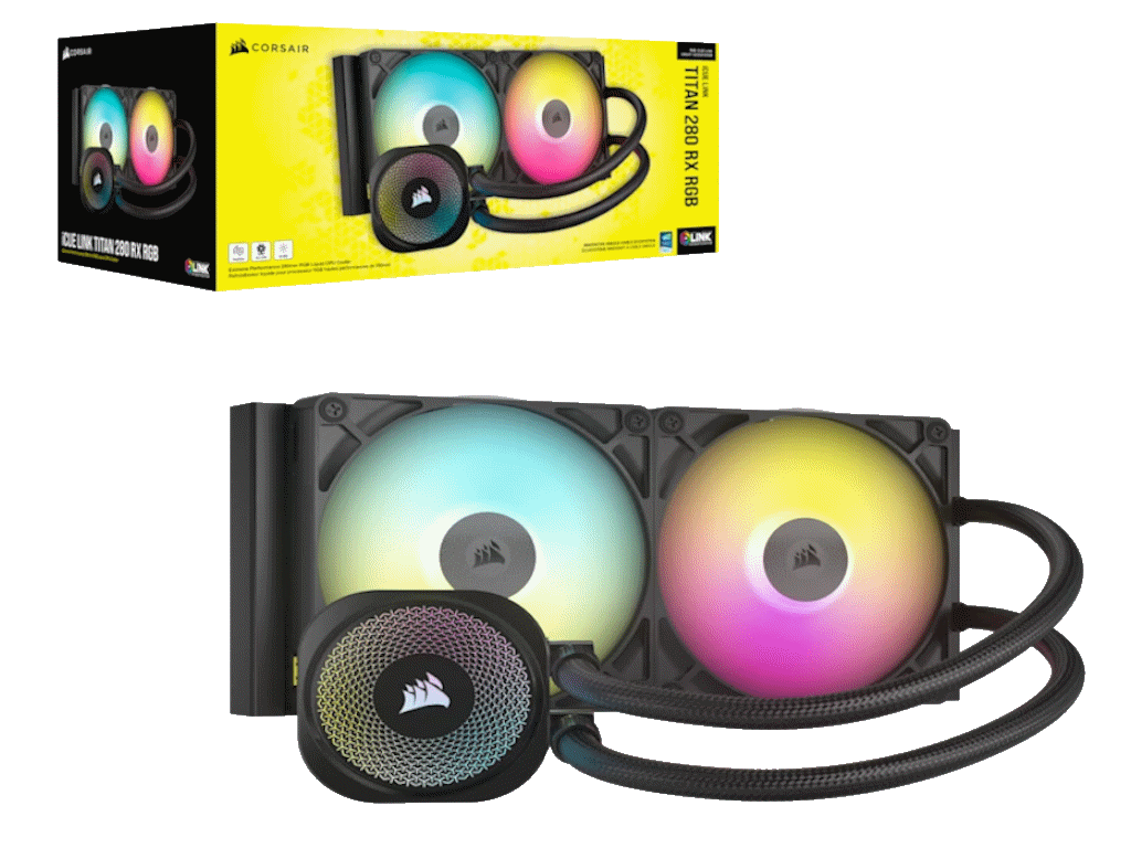 Hladnjak za procesor CORSAIR iCUE LINK TITAN RX RGB 280 (AIO, RGB, crna)-10