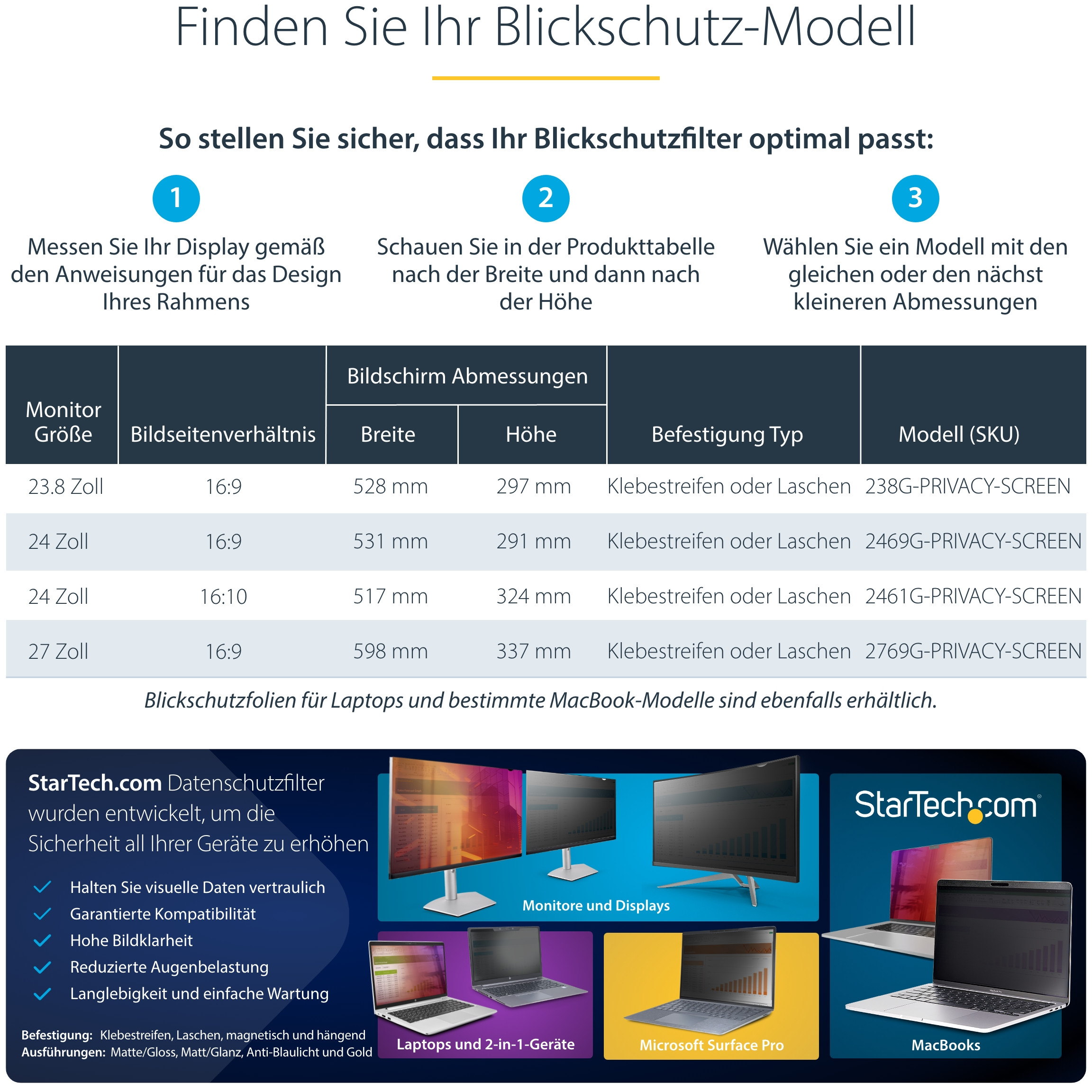 Monitor STARTECH Dis Acc Privacy Screen 24'' (univerzalni dizajn, 24 inča, 169)-6