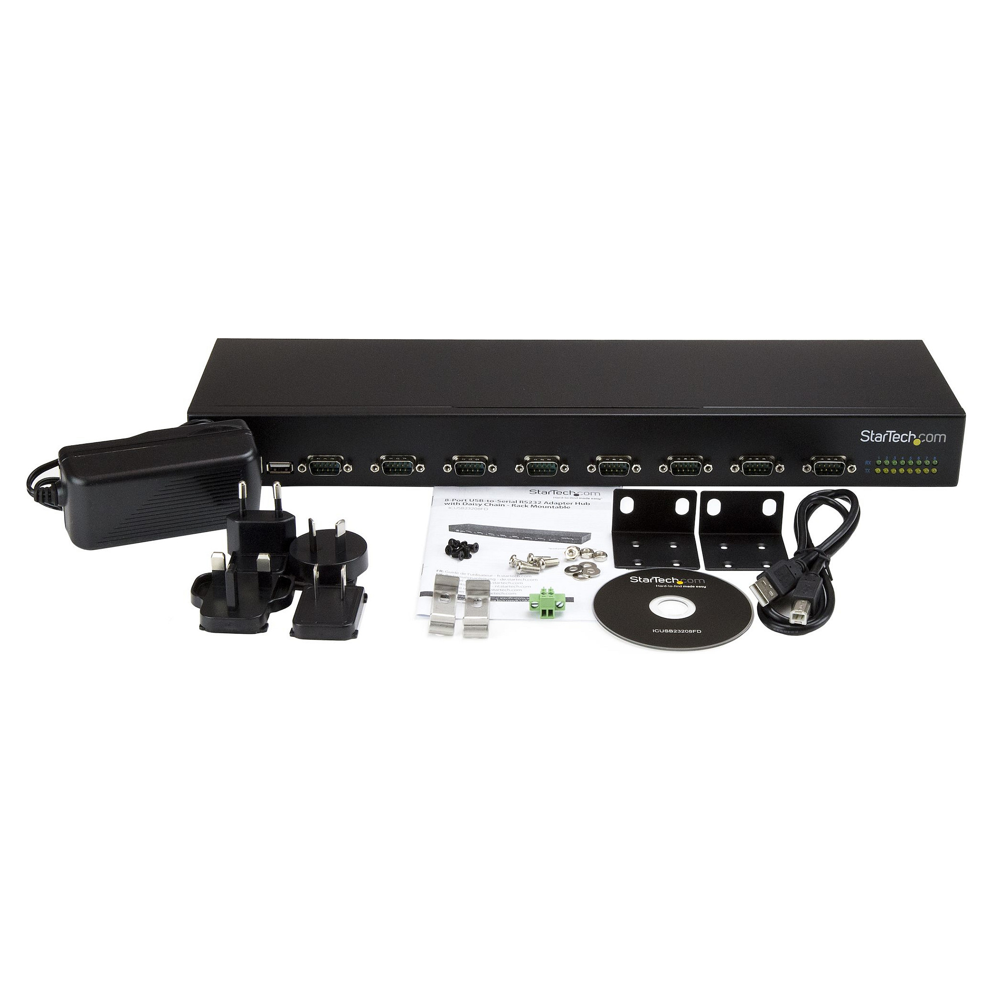 USB na serijski RS232 adapter hub STARTECH ICUSB2328I (8-portni, rack-mountable)-6