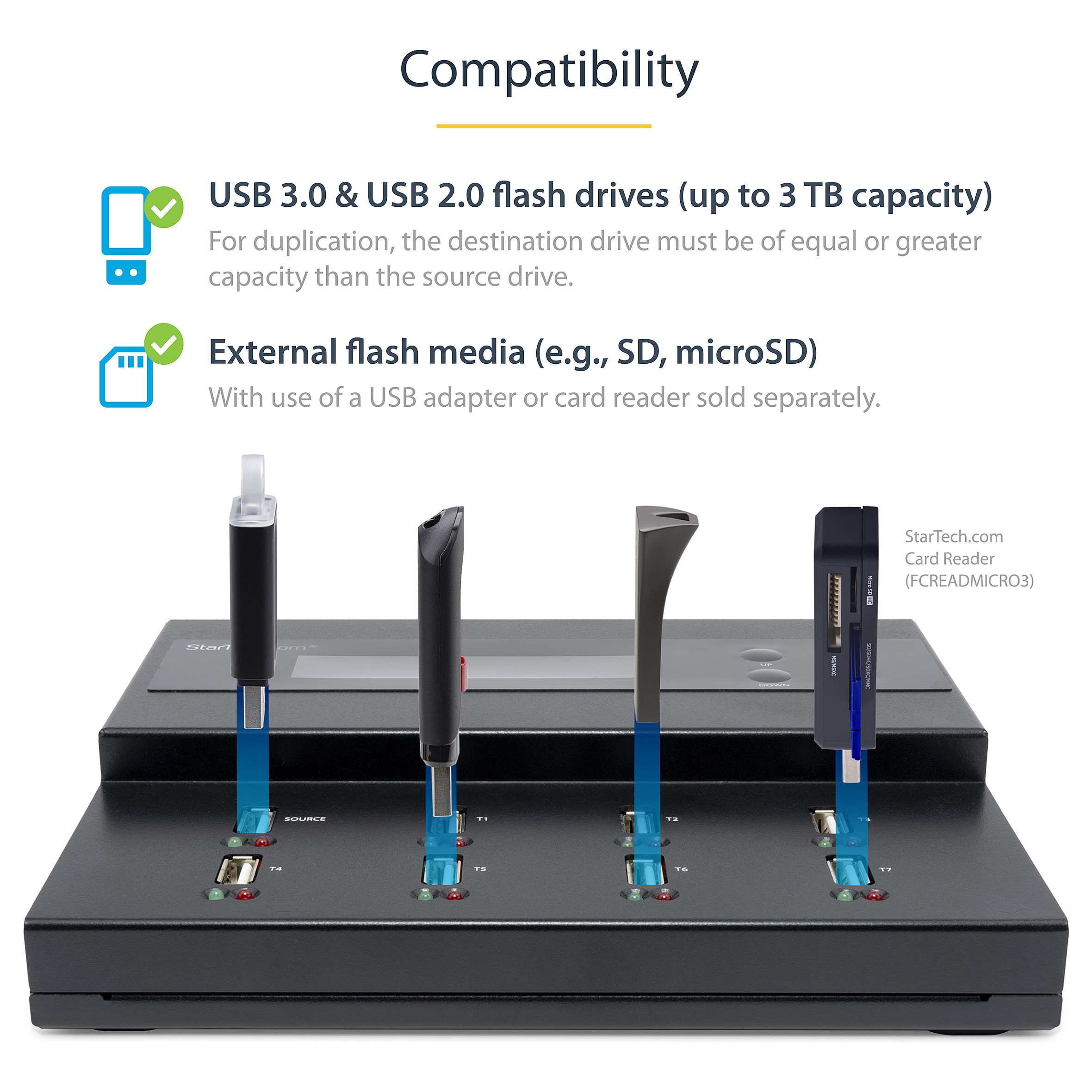 USB duplikator STARTECH 1-na-7 (1.5 GB/min, brisanje podataka, LCD)-12