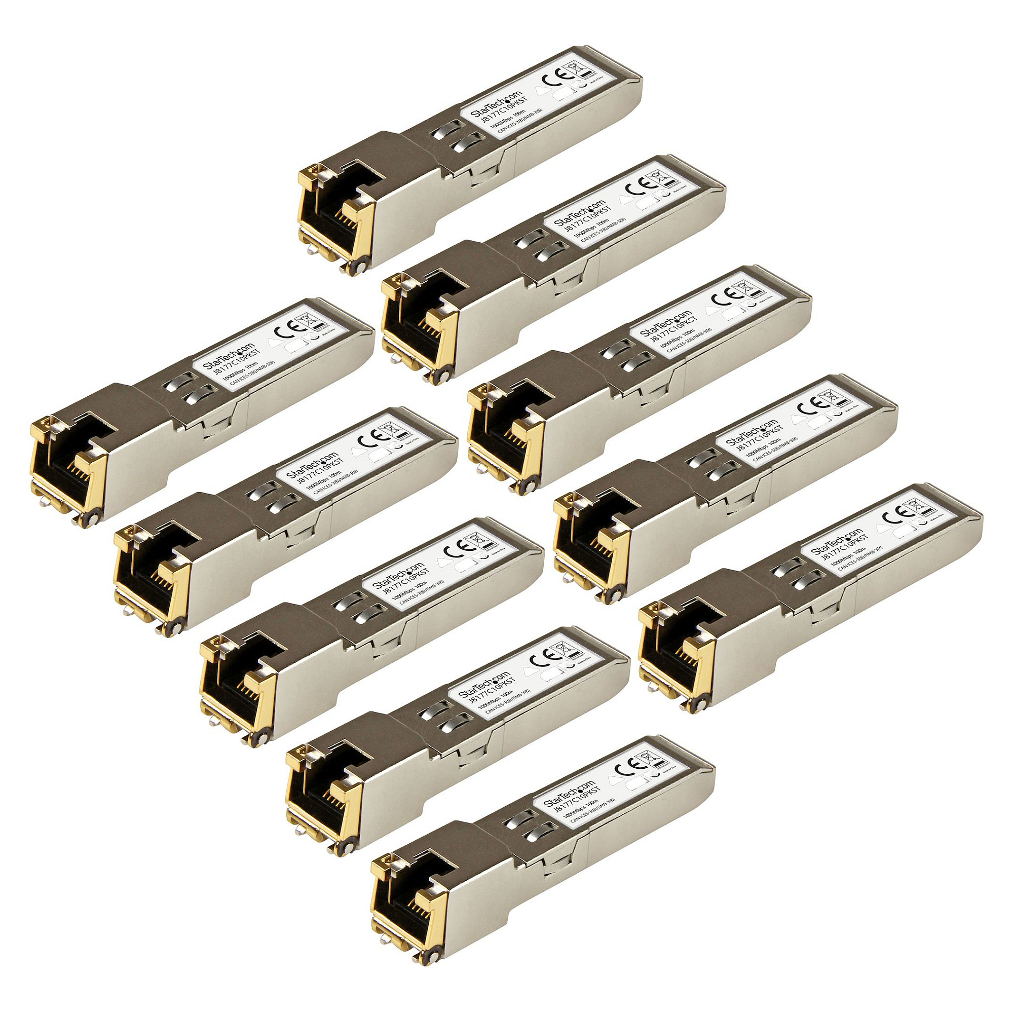 SFP Modul STARTECH.COM J8177C10PKST 1000BASE-T RJ-45 100m (10 komada)-6