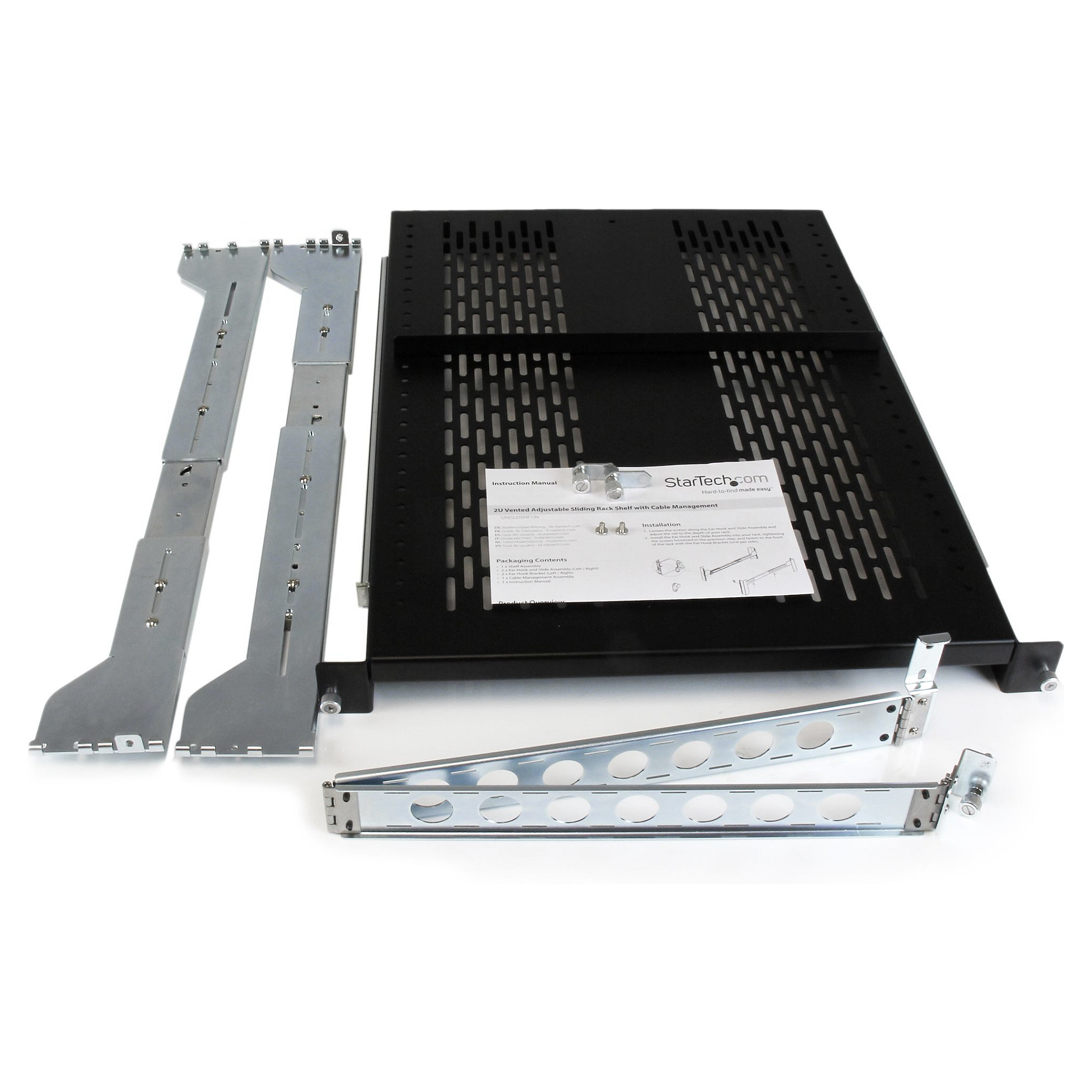 STARTECH klizna ventilirana polica za serverski ormar 2U (UNISLDSHF192)-8