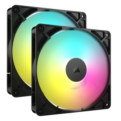 Ventilator za kućište CORSAIR RS140 ARGB PWM (2x14cm, ARGB osvjetljenje, PWM upravljanje, crna)-1