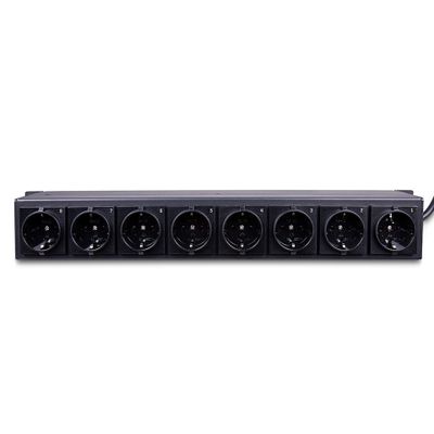Letva s utičnicama LINDY za 19" rack (8x Schuko, s prekidačima, 2m)-1