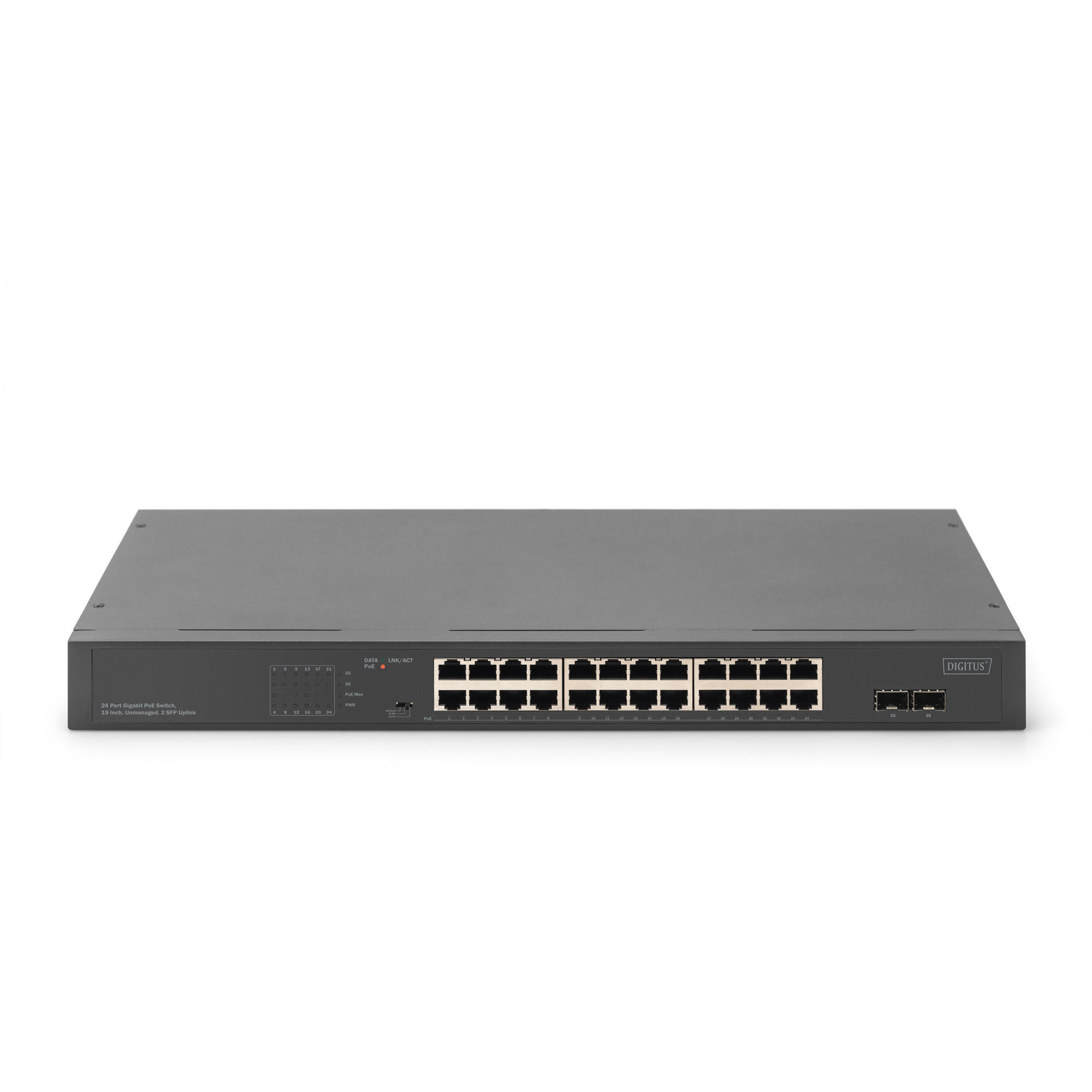 Switch DIGITUS 24-Port+ 2-Port Gigabit SFP (24x Gigabit Ethernet portova, 2x SFP portova)-5