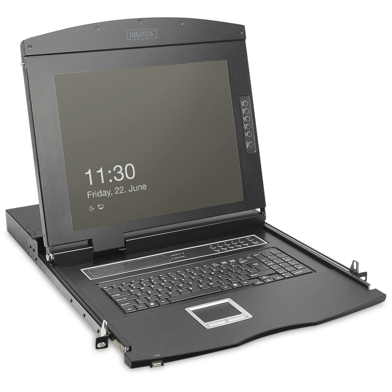 Konzola s TFT monitorom DIGITUS 19" TFT Konsole GE Tastatur (19" TFT zaslon, njemačka tipkovnica)-0