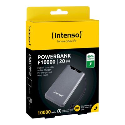 Prijenosna baterija INTENSO F10000 Grey (kapacitet 10000mAh, siva)-1
