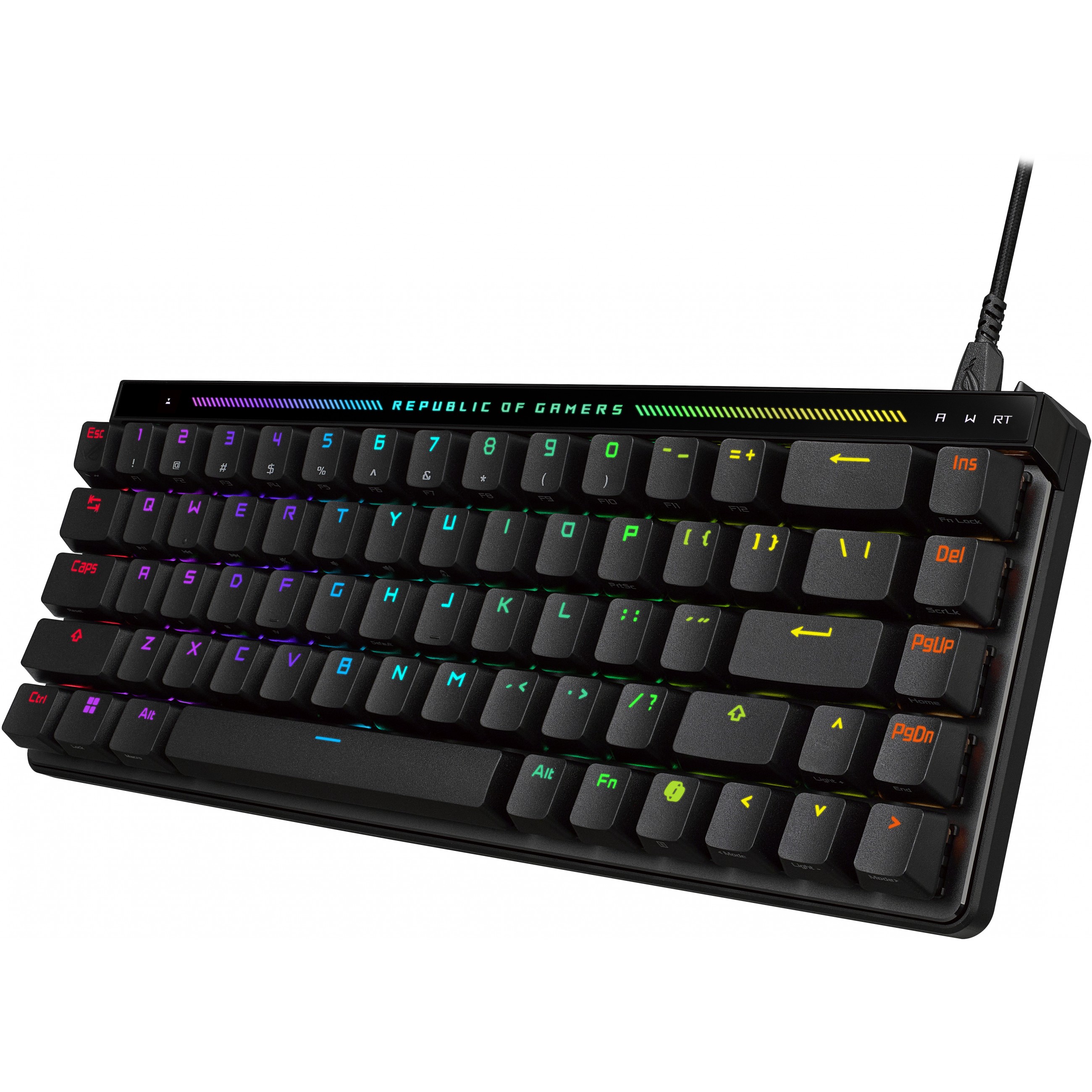 Tipkovnica ASUS ROG Falchion Ace 65% kompaktna s dodirnom pločom QWERTZ njemačka crna – internacionalna non HR tipkovnica-5