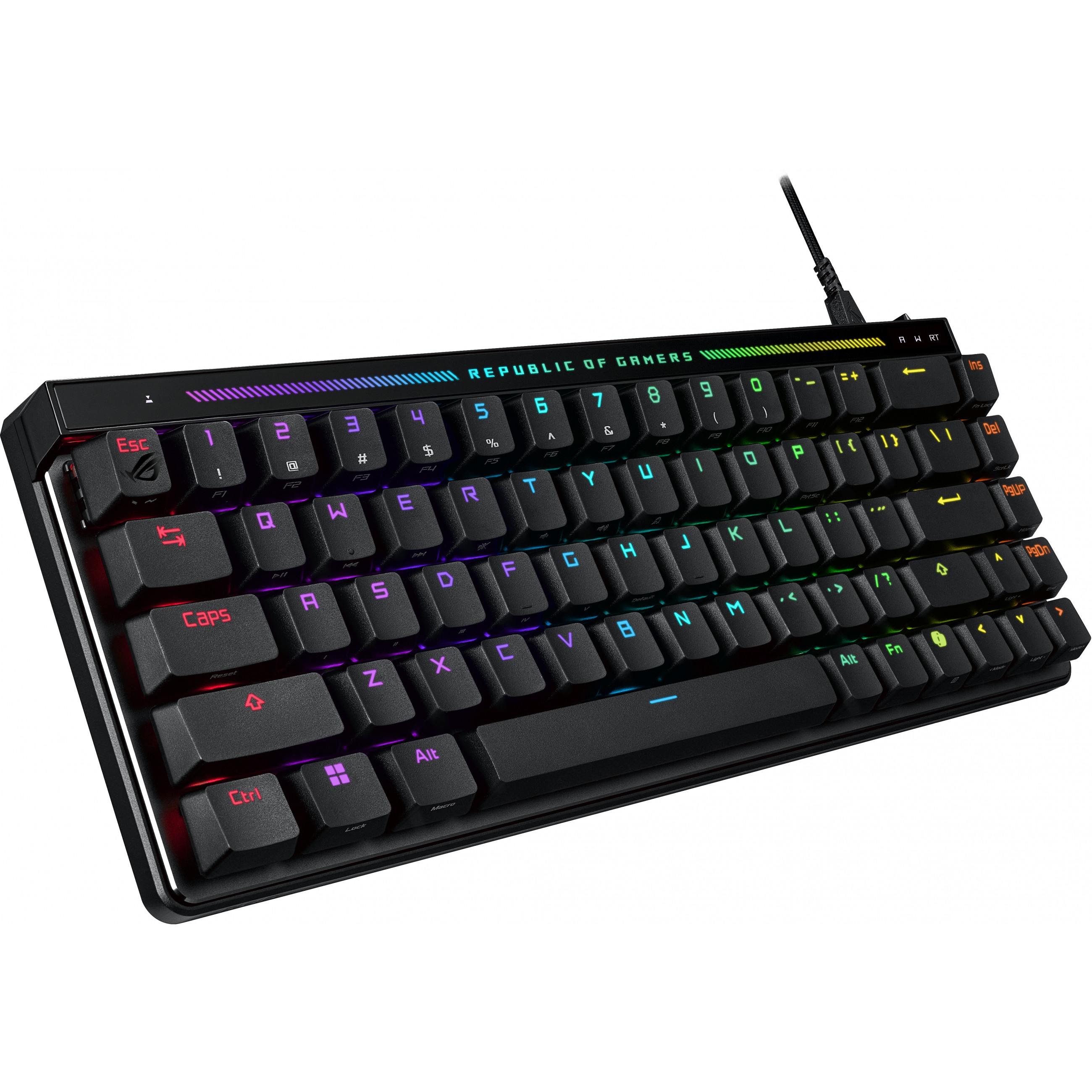 Tipkovnica ASUS ROG Falchion Ace 65% kompaktna s dodirnom pločom QWERTZ njemačka crna – internacionalna non HR tipkovnica-6