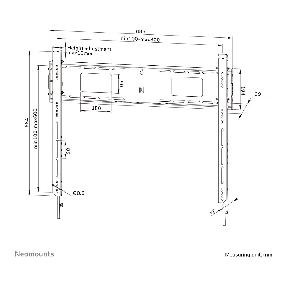 Držač za TV NEOMOUNTS LEVEL-750 - crna-22