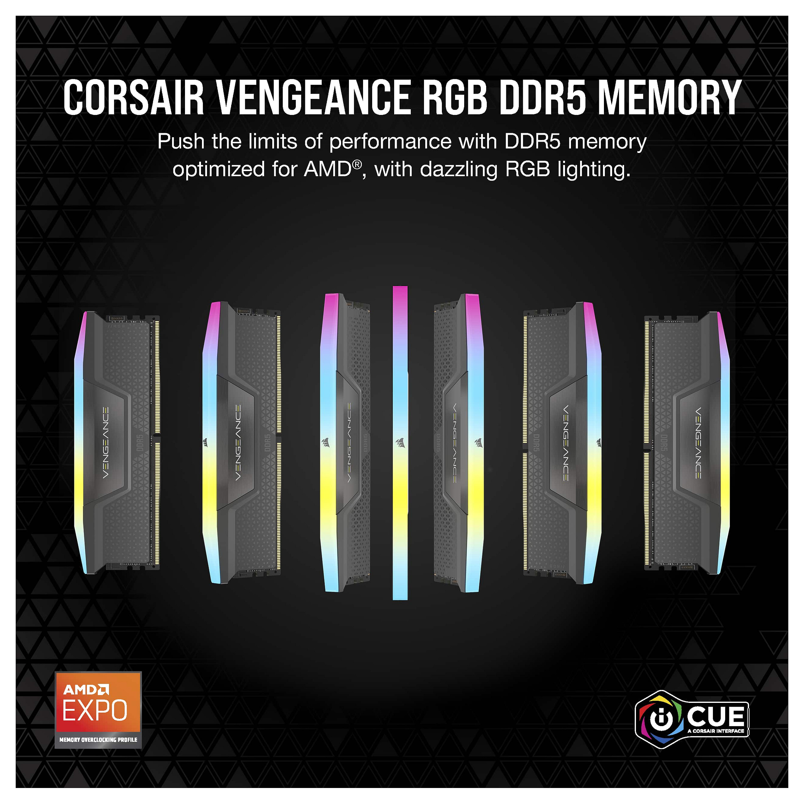 RAM CORSAIR D5 6400 32GB C32 Vengeance RGB K2-12