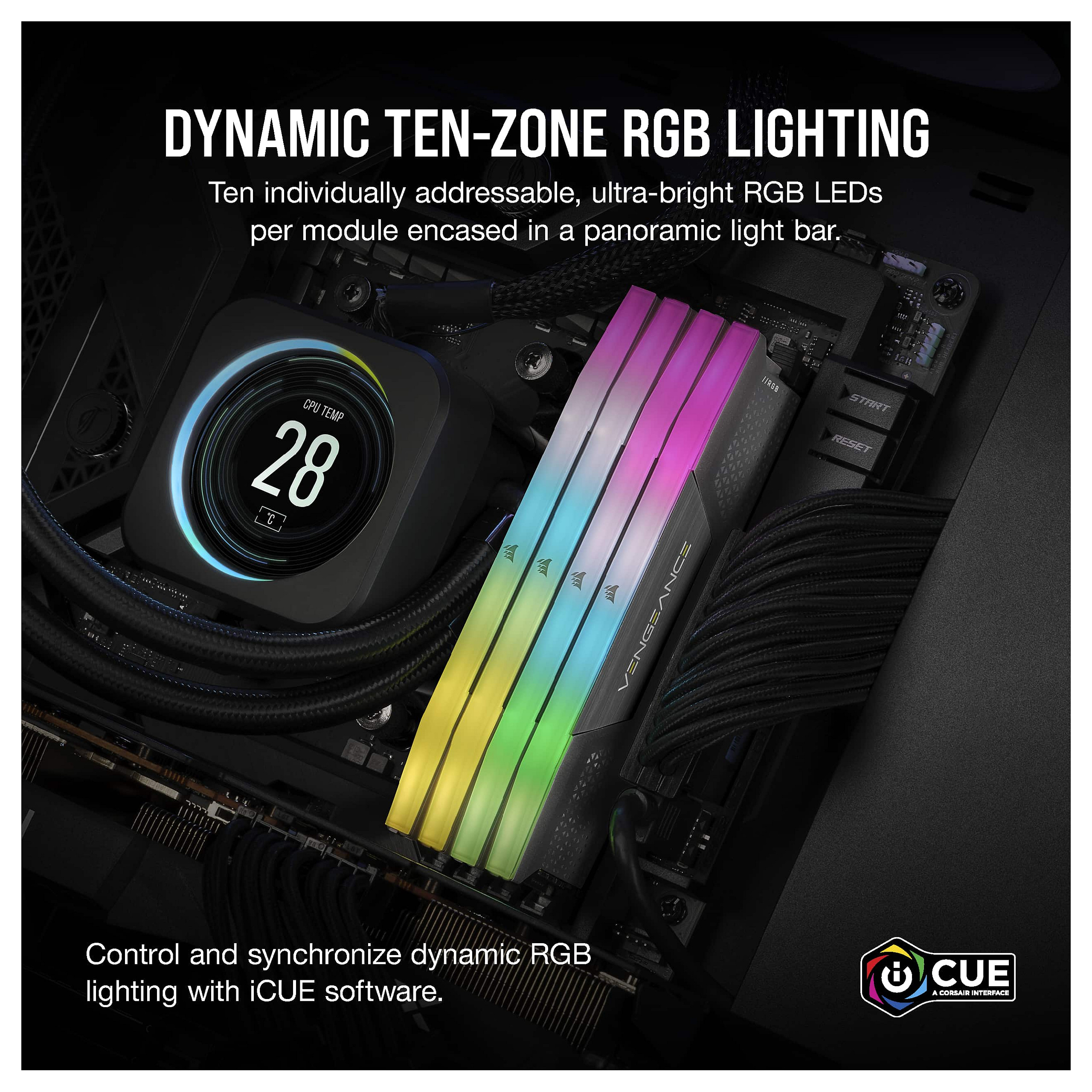 RAM CORSAIR D5 6400 32GB C32 Vengeance RGB K2-14