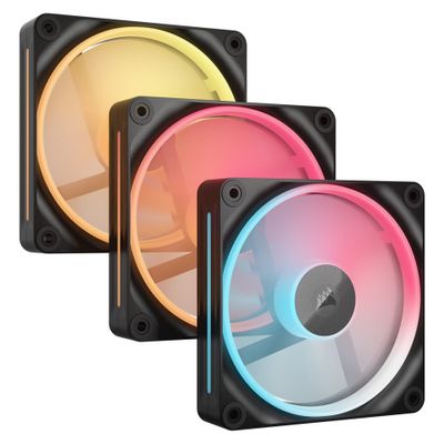 Ventilator za kućište CORSAIR iCUE Link LX120-R RGB (3x12cm, crni, PWM, Zero RPM, 18 RGB LED)-1