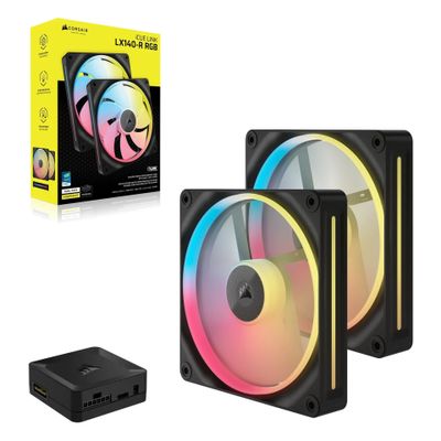 Ventilator za kućište CORSAIR iCUE Link LX140-R RGB (2x14cm, crna)