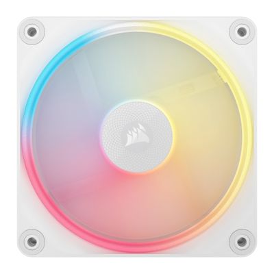 Ventilator za kućište CORSAIR iCUE Link LX120-R RGB (120mm, 400-2400 rpm, PWM, 18 RGB LED, bijeli)-3