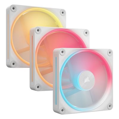 Ventilatori za kućište CORSAIR LX120-R RGB (3x12cm, bijeli, 400-2400 rpm, 18 RGB LED)-1