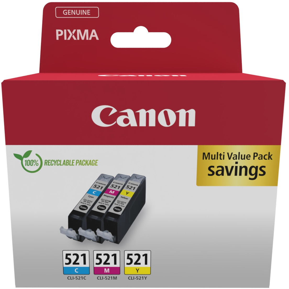 Tinta CANON CLI-521 (boje: cijan, magenta, žuta)-1