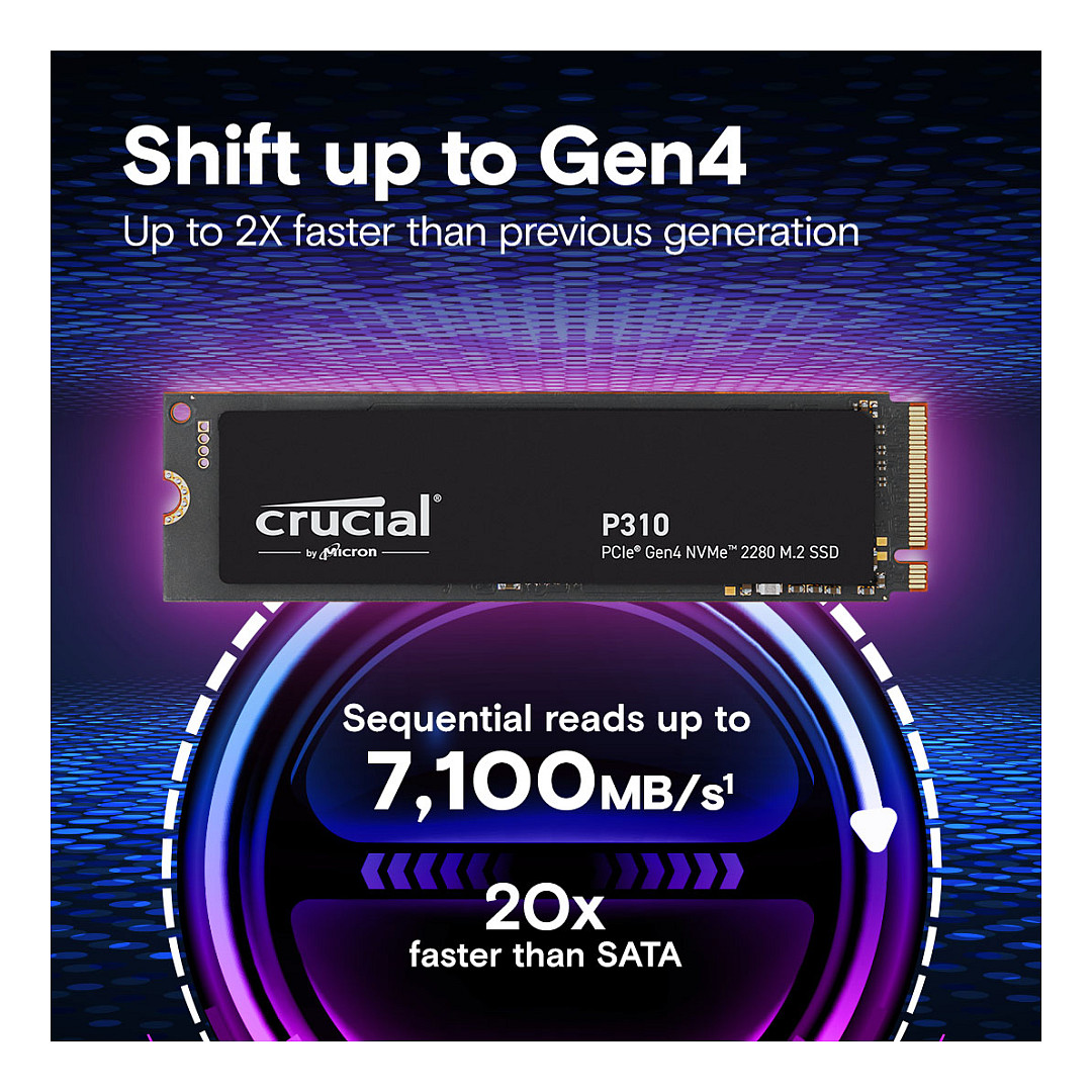 SSD disk CRUCIAL P310 1 TB (M.2 2280, PCIe 4.0 x4 NVMe)-2