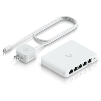 Ubiquiti UniFi Flex Mini 2.5G Managed 2.5G Ethernet (100/1000/2500) Power over Ethernet (PoE) Desktop White-1