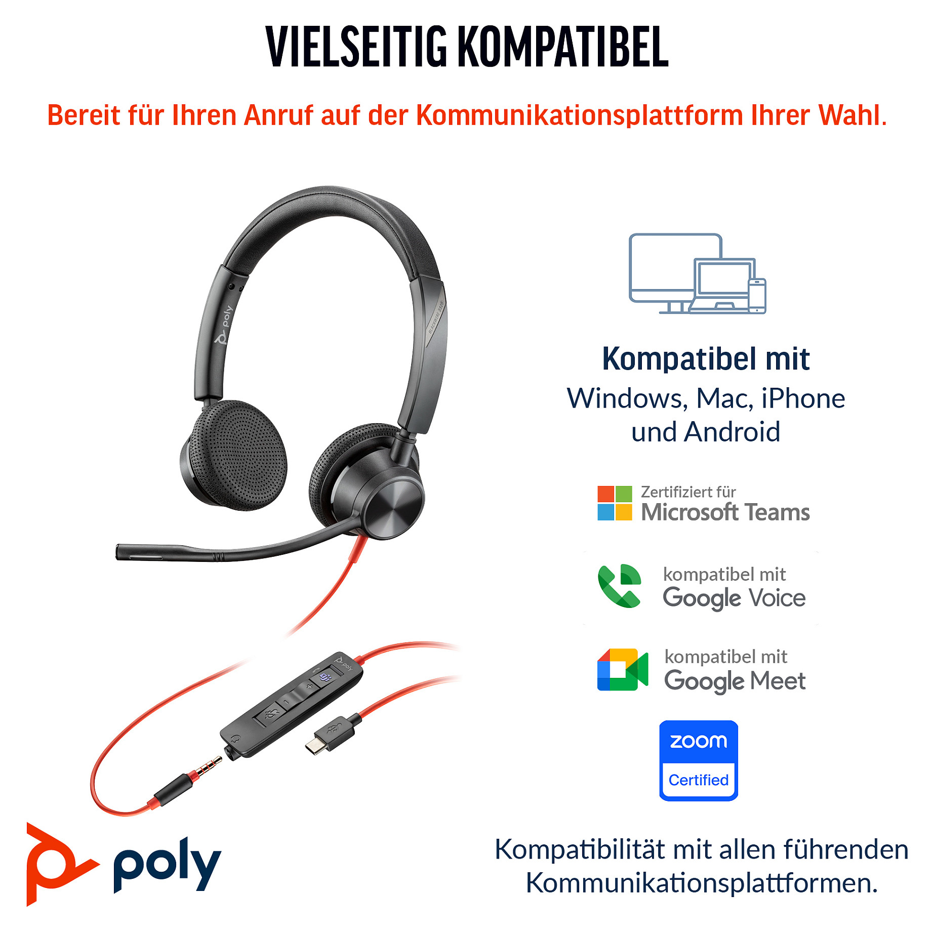 Headset HP Poly Blackwire 3325 Stereo-4