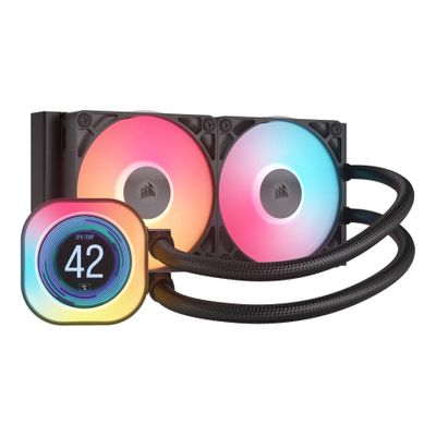 Hladnjak za procesor CORSAIR iCUE LINK TITAN 240 RX (12 cm, crni, 2 ventilatora, LED osvjetljenje)-3