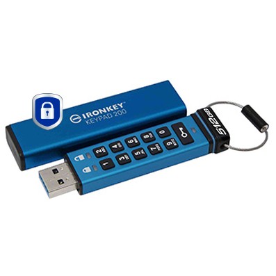 USB flash drive KINGSTON IronKey Keypad 200 512 GB (280 MB/s čitanje, 200 MB/s pisanje)-2