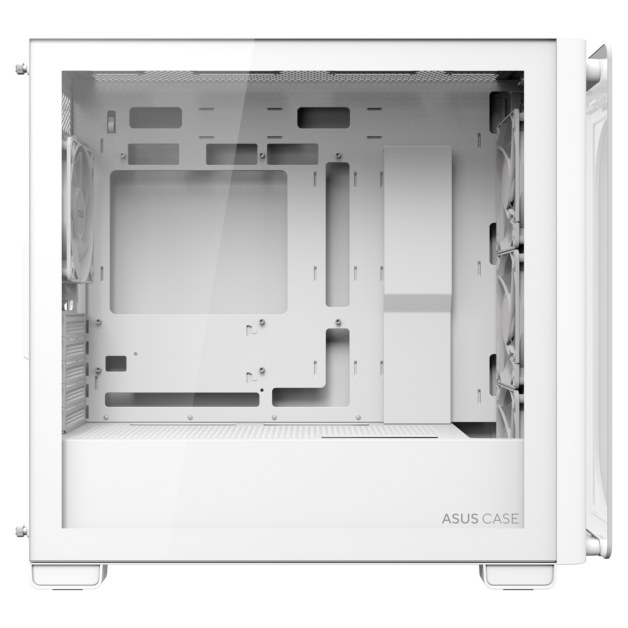 Kućište ASUS A23 PLUS TG ARGB WHITE (microATX, staklena bočna ploča, 2x 2.5" i 1x 3.5" unutarnji utori, USB i audio priključci)-3