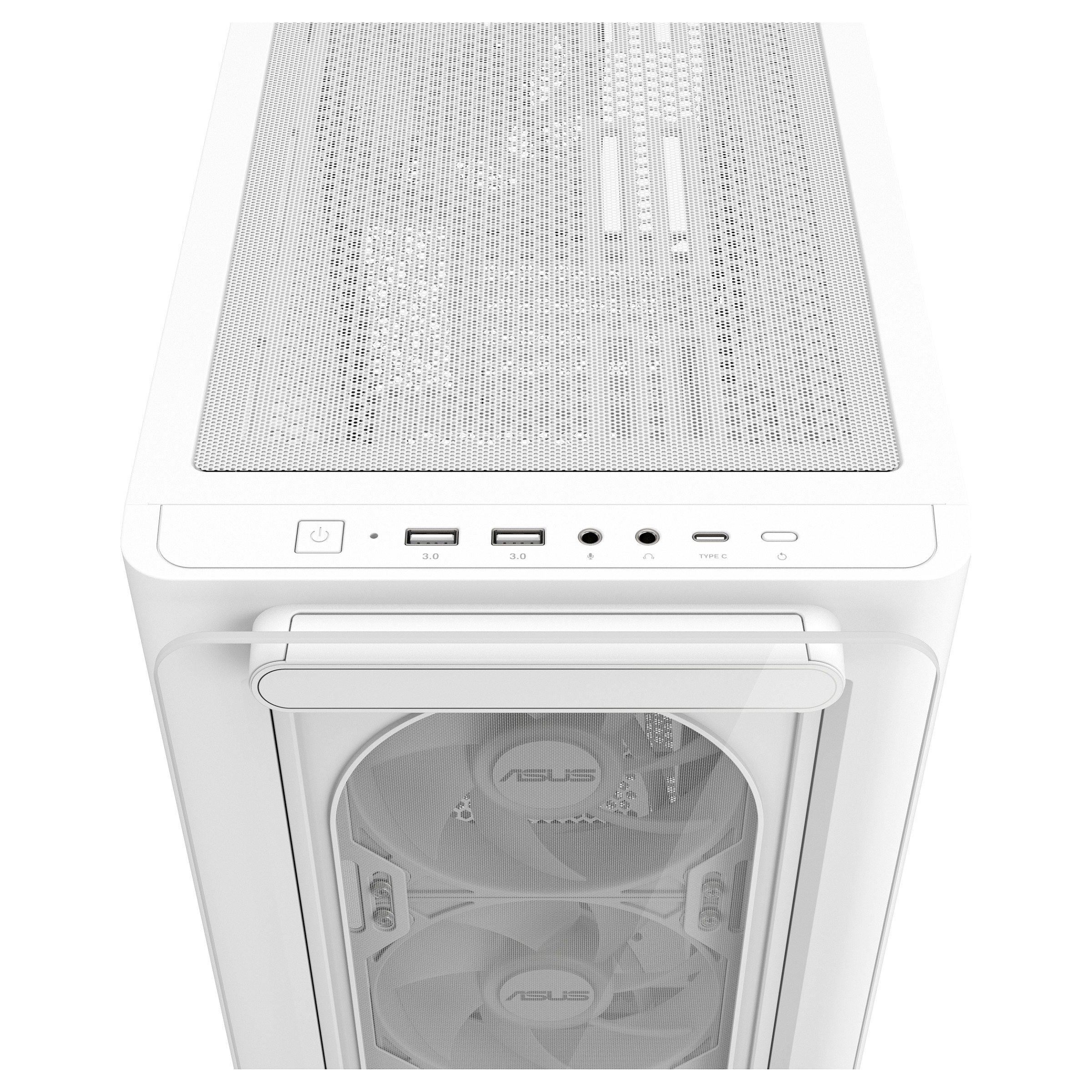 Kućište ASUS A23 PLUS TG ARGB WHITE (microATX, staklena bočna ploča, 2x 2.5" i 1x 3.5" unutarnji utori, USB i audio priključci)-5