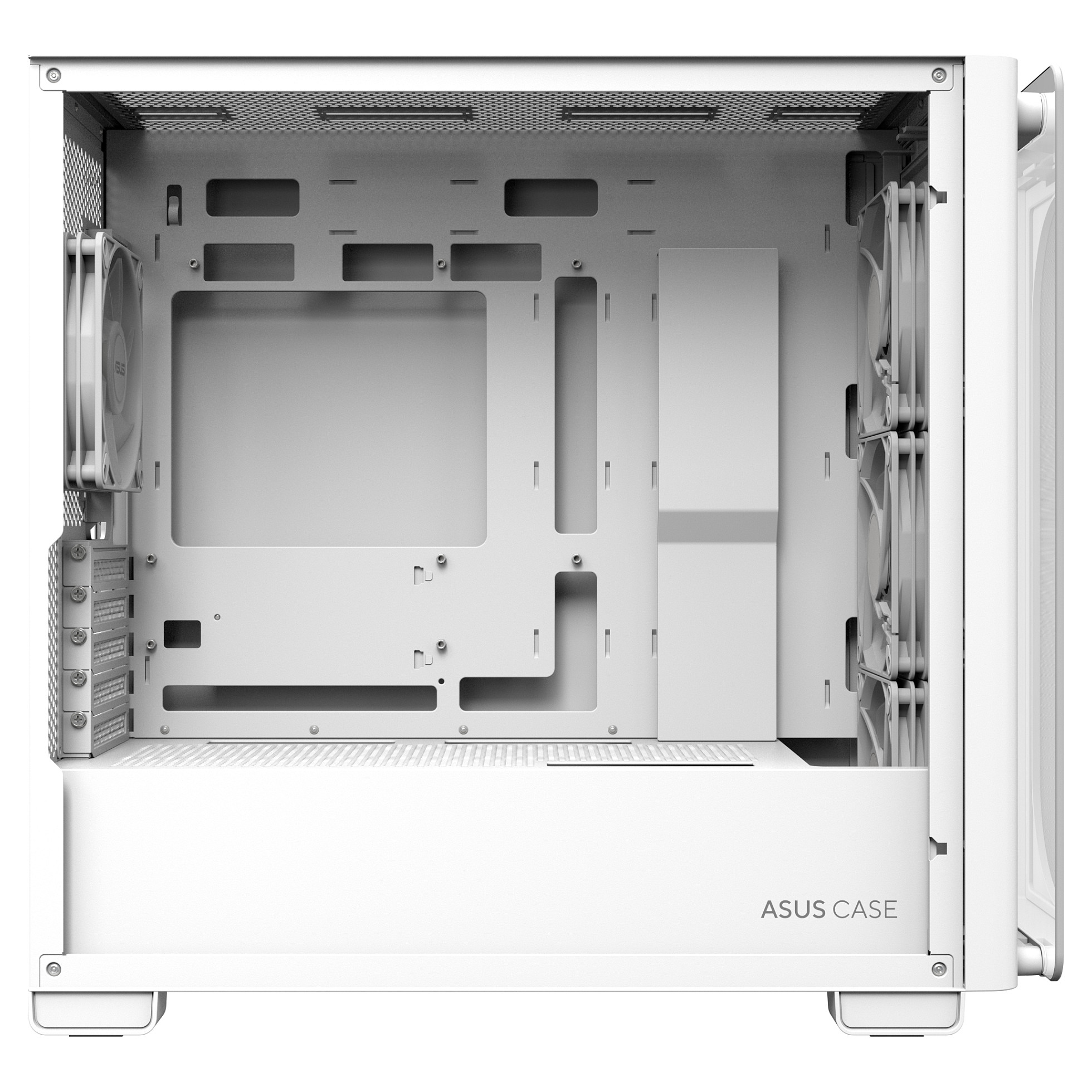 Kućište ASUS A23 PLUS TG ARGB WHITE (microATX, staklena bočna ploča, 2x 2.5" i 1x 3.5" unutarnji utori, USB i audio priključci)-6