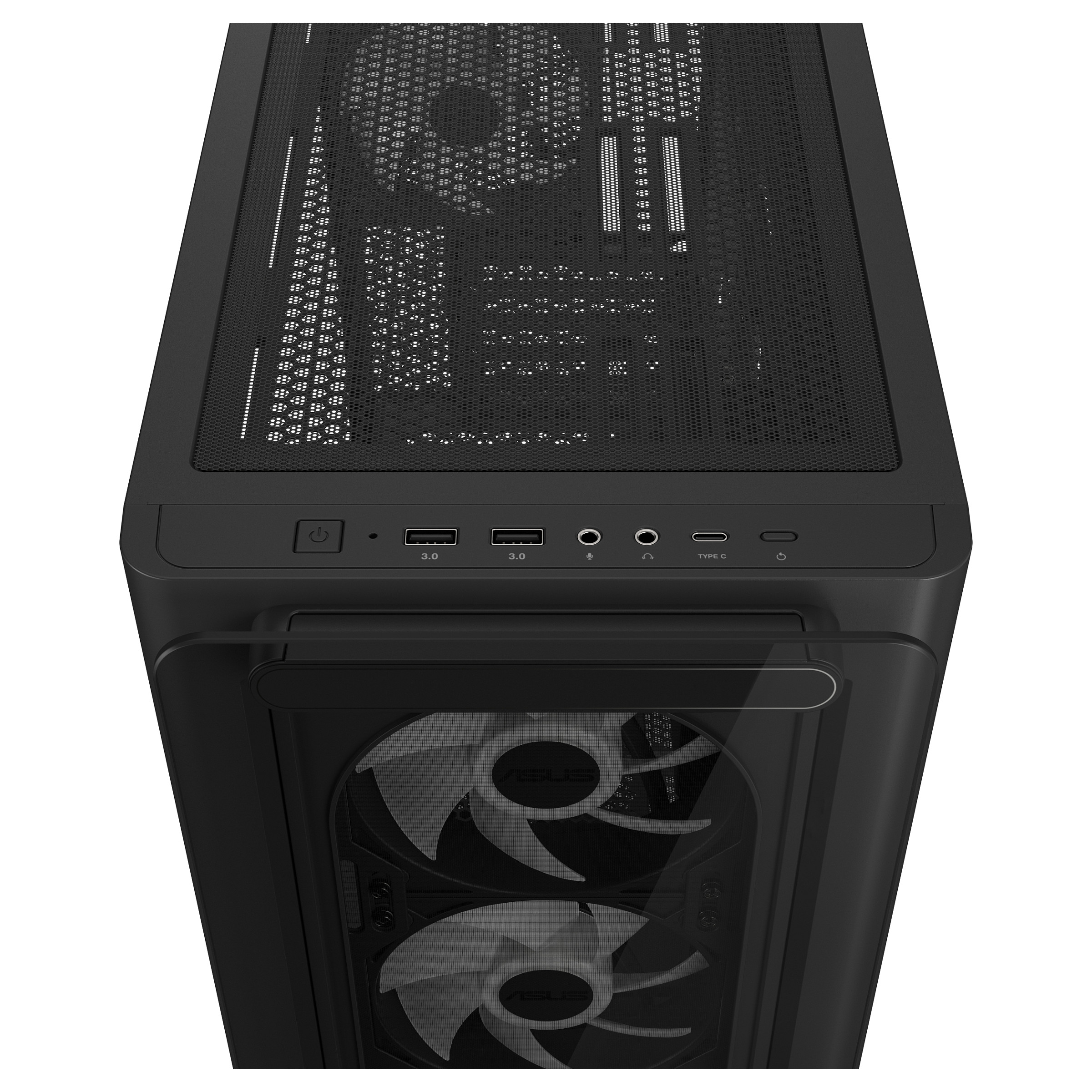 Kućište ASUS A23 PLUS TG ARGB BLACK (mATX, Mini ITX, 3,5/2,5" unutarnji slot x2, 2,5" unutarnji slot x1, USB 3.2 Gen1 x2, USB 3.2 Gen2 Type C x1)-5