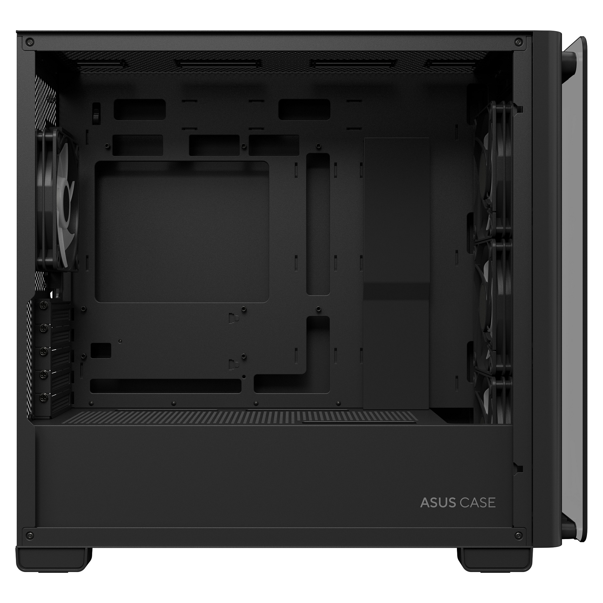 Kućište ASUS A23 PLUS TG ARGB BLACK (mATX, Mini ITX, 3,5/2,5" unutarnji slot x2, 2,5" unutarnji slot x1, USB 3.2 Gen1 x2, USB 3.2 Gen2 Type C x1)-6